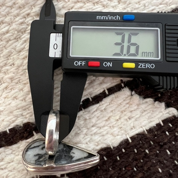 ❤️ Zebra Jasper Southwestern Style 925 Statement Ring Size 7 Weighing 10 GM - Picture 14 of 14